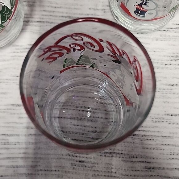 COCA-COLA SNOWMAN GLASSES Set Of 6- 16oz Collectibles - Picture 5 of 5